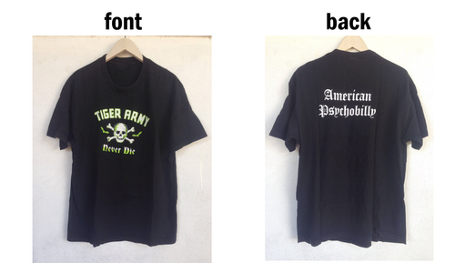 Vintage Tiger Army never die amerikanische Baumwolle schwarzes T-Shirt alle Größen für Männer C357 - Bild 1 von 5