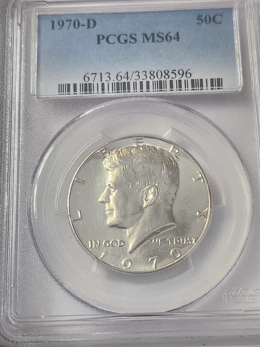 1970-d Kennedy Silver Half Dollar PCGS MS-64
