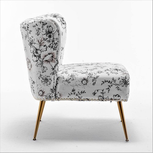 US Pride Furniture Accent Chair 29.5"x28"x25" Wood Microfiber Upholstered White - Picture 2 of 5