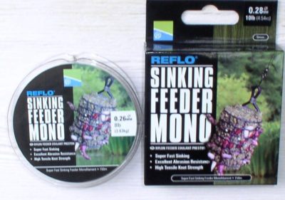 Preston Sinking Feeder Schnur Sinkend, 150 Meter 0,23+0,26+0,28 mm, Feeder Line