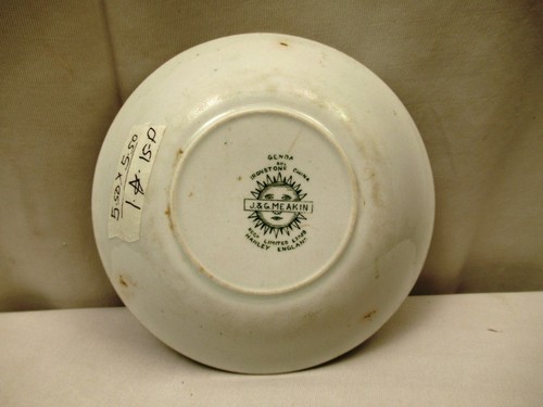 Antique Transferware Porcelain Plate J & G Meakin Hanley England Ironstone Old"1 - Picture 4 of 4