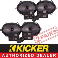 2 KICKER 51KSS6804 CAR AUDIO 6"X8" KS SERIES COMPONENT SPEAKER SYSTEM 2 PAIRS