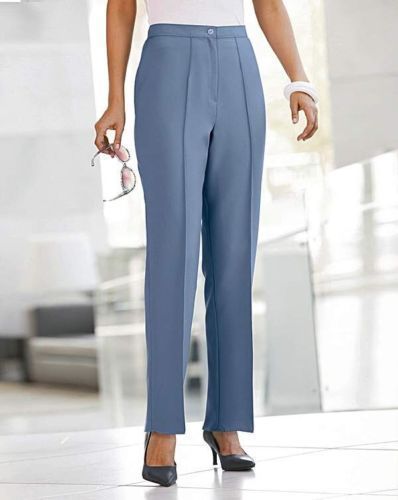 Slimma Comfort-Fit Ladies Blue Trousers 