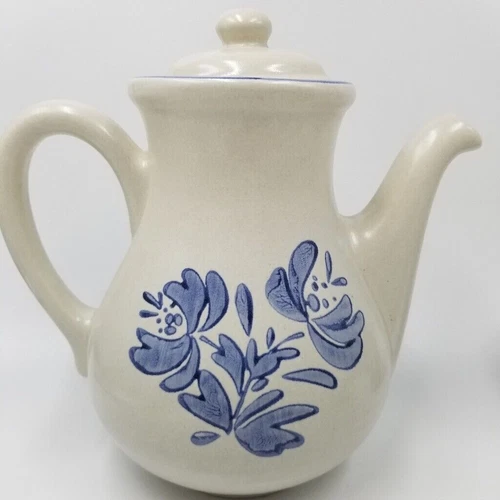 Vintage 90s Pfaltzgraff Yorktowne Pitcher Stoneware Teapot Coffee Pot