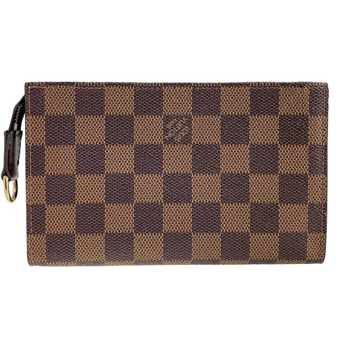 Louis Vuitton Damier Leather Suede Brown Marais Pouch 2624 - Afbeelding 3 van 22