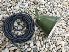 Lampe VEB Leuchtenbau Leipzig Metall Schirmlampe NVA DDR Industriedesign