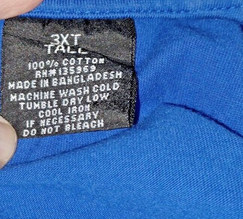 New York Rangers Hockey NHL Blue T-Shirt Adult Sz 3X Tall Dorm Sleep Game Shirt - Picture 5 of 7