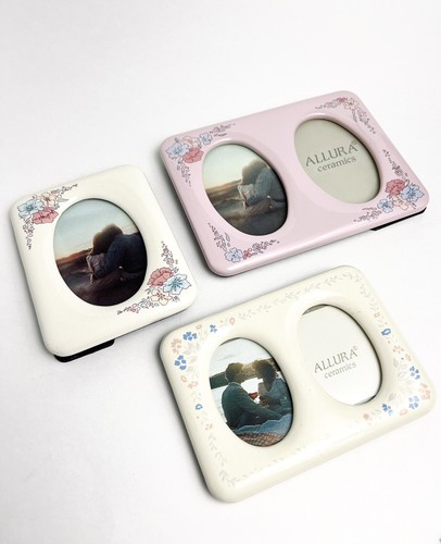 Vintage Intercraft  Allura Ceramic Picture Frame Set Of Three. New - Picture 1 of 5