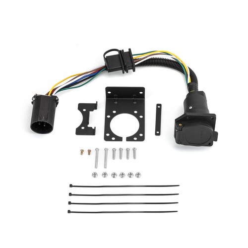 For Toyota Tacoma 2007-2024 , 7 Way Trailer Wiring Harness 4 Way Flat Plug Kit - Picture 5 of 10