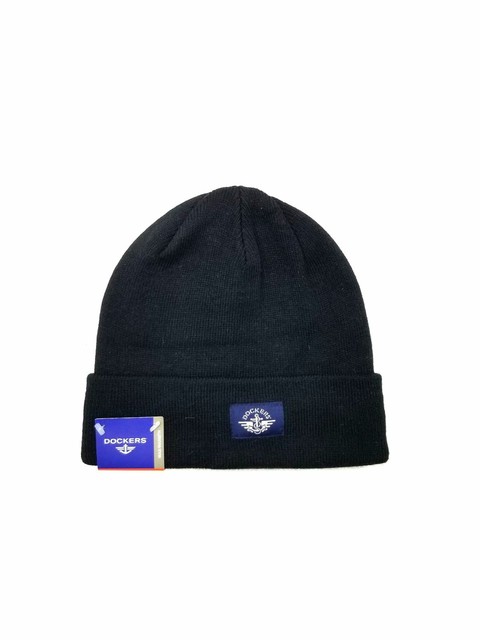 DOCKERS Men Unisex Black Knit Cuffed 