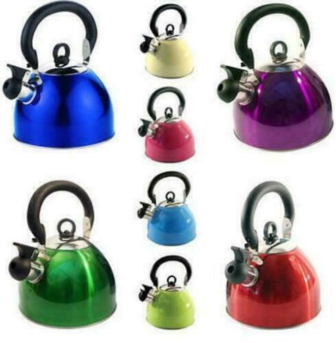 2.5L STAIINLESS STEEL WHISTLING KETTLE CAMPING FISHING CORDLESS KETTLES NEW - Picture 11 of 11