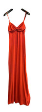 Forever 21 maxi burnt orange red M adjustable straps boho chic summer beach
