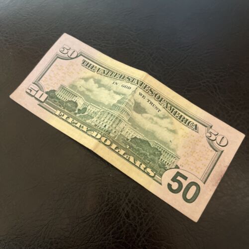 2013 $50 Fifty Dollar Bill 🌟STAR🌟 Note ME02958631 - Picture 3 of 4