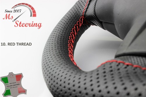 FITS AUSTIN CLASSIC MINI GT 15'' - BLACK PERF LEATHER STEERING WHEEL COVER | DIF - Picture 12 of 12