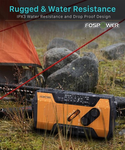 Portable Emergency Radio Model A1: NOAA, Solar, Hand Crank & Flashlight Included - Picture 8 of 9