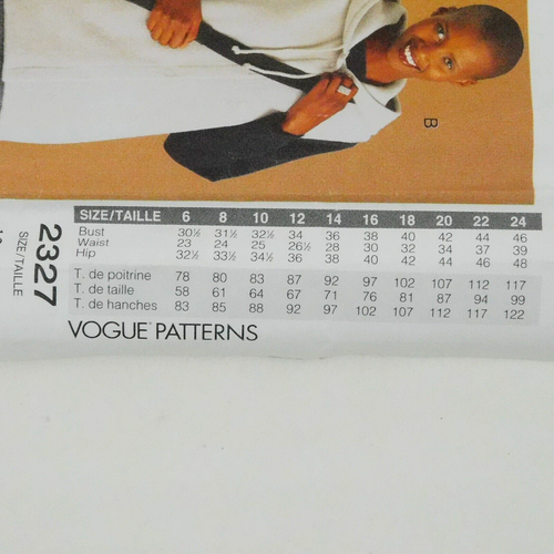 Vogue 2327 Misses Jacket Vest Jumper Tunic Pattern Size 12-16 Uncut Casual Hood - Picture 5 of 13