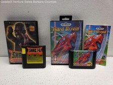 Shaq Fu (No Manual) & Hard Drivin' (CIB) For Sega Genesis - Tested Working