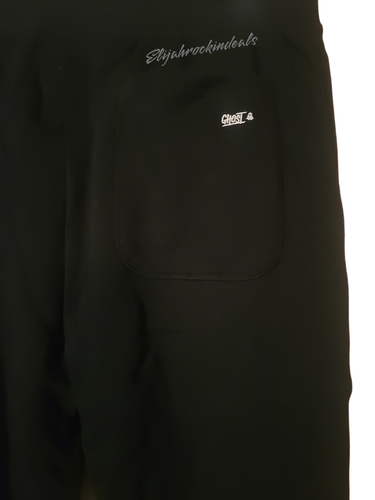 NEW UNISEX RARE GHOST LIFESTYLE SPORTIQE JOGGER BLACK BASIC V2 PANTS - Picture 3 of 3