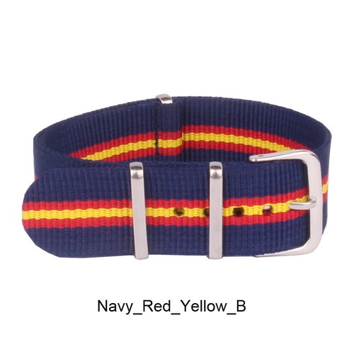 12 14mm 16mm 18mm 20mm 22mm 24mm Solid Stripe nato Wrist Nylon Watch Strap Band - Picture 43 of 56