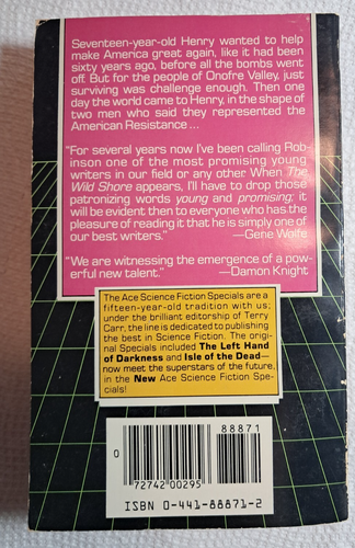 Kim Stanley Robinson The Wild Shore Vintage sci-fi paperback 2nd printing 1984 - Picture 2 of 3