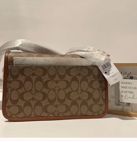 ๐ผ๐ฆ Coach C5675 ๐ผ๐ฆ Pennie Signature Canvas Crossbody Bag Coin Case ๐ผ GB29 - Picture 3 of 6