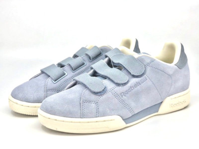 Mens Reebok Classics NPC Straps Grey Blue Sneakers Adjustable Straps NEW | eBay