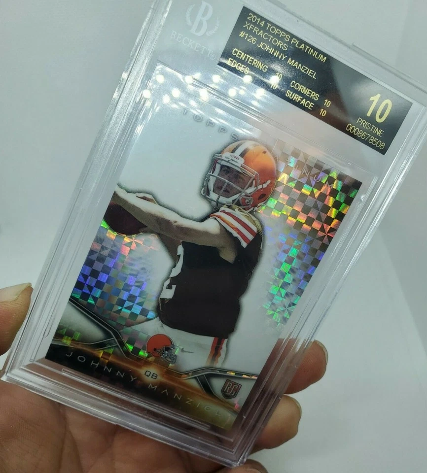 2014 Topps Platinium XFractor #126 BLACK LABEL BGS 10 Johnny Manziel !! - Image 2 of 4