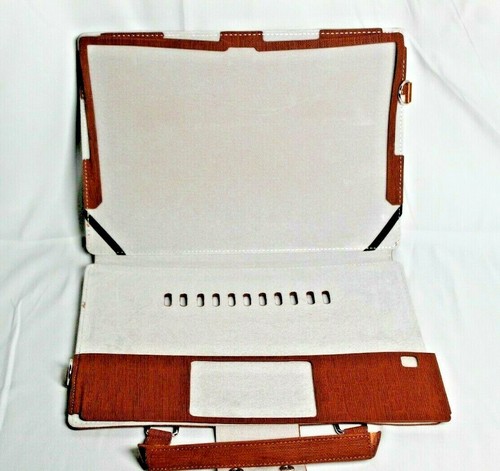 For Lenovo Think Pad Brown Vinyl Notebook Carrying Case Bag 12.5" Front Pouch - Picture 2 of 9