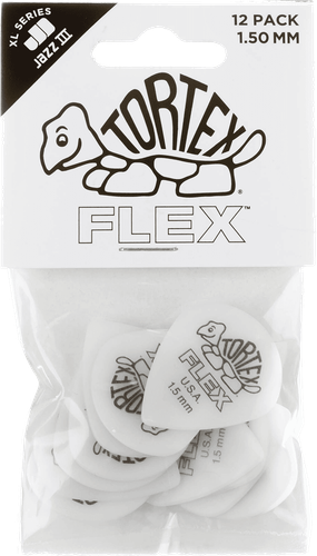 PLAYER'S PACK DE 12 MEDIATORS DUNLOP TORTEX FLEX JAZZ 3 XL 1.5mm - 466P150 - Picture 1 of 5