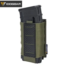 IDOGEAR Tactical Mag Pouch 5.56 Single Mag Carrier Carbon fiber MOLLE Pouch Gear