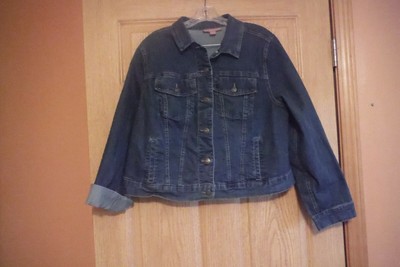 woman within jean jacket