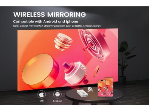 AAXA LED Pico+ MAX Mini Projector, 2.7 Hour Battery, DLP 1080P, Wireless Mirrori - Picture 8 of 12
