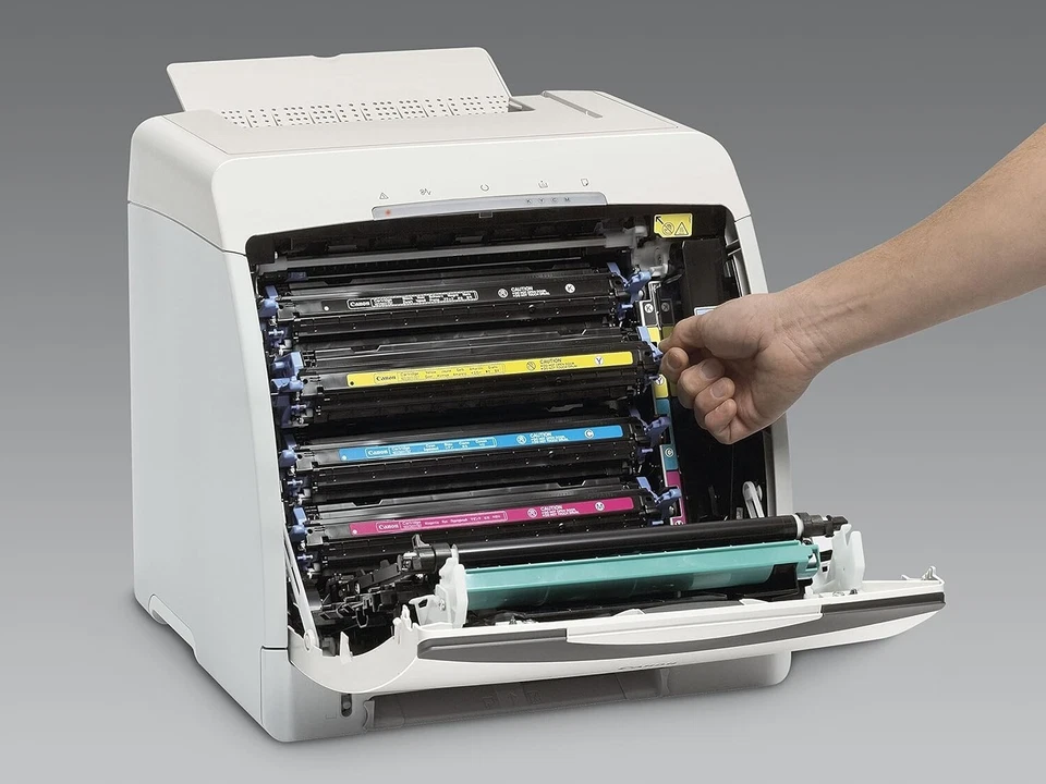 CANON LBP5100 USB 12PPM WORKGROUP DESKTOP A4 COLOR LASER PRINTER - NO TONERS - Image 2 of 4