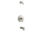 Kohler K-TLS97074-4-BN Pitch Tub and Shower Trim Package, Vibrant Brushed Nickel