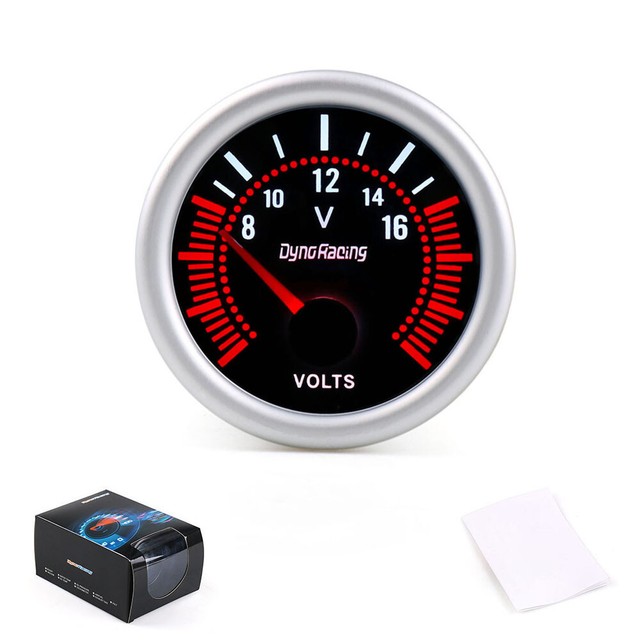 2" 52mm White LED Pointer Car Voltage Volt Meter Gauge Smoke Len Tint 816V eBay