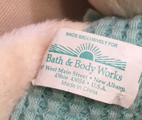 8 Zoll Bath & Body Works RUSS BERRIE HASE KANINCHEN Ring RASSEL PLÜSCHTIER mintgrün - Bild 3 von 3