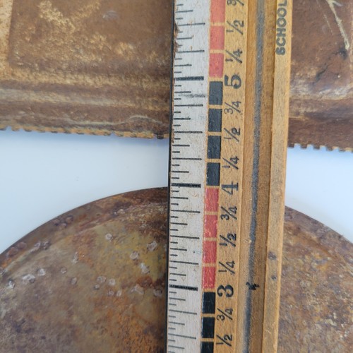 Vintage Plaster Or Glue Spreader Scrapers Qty. 2 Steel With Teeth On Edge Wall - Picture 6 of 8