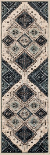 Poway Southwestern Farmhouse Geometric Diamonds Pet Friendly Indoor Area Rug - Picture 23 of 32