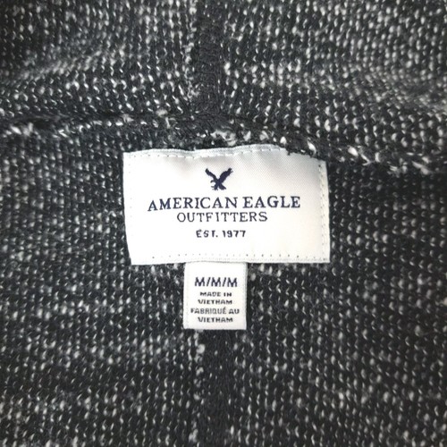 AMERICAN EAGLE Hoodie Womens Medium Full Zip Course Knit Jacket 100% Cotton - Picture 3 of 10