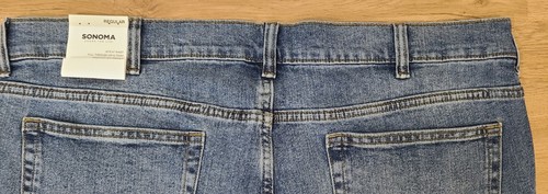 NWT Sonoma Men’s Jeans 42 X 34 Blue Big & Tall Denim Stretch Everyday - Picture 5 of 7