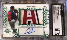 2021 Leaf Trinity Green Andrew Abbott “A” Letter 08/75 CSG Grade 8.5