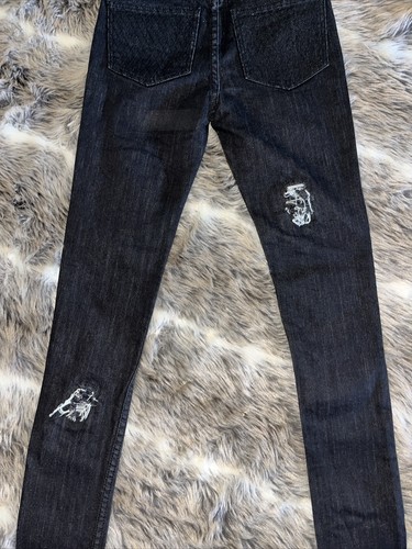 AJE Distressed Jeans Black Sz 6 - Picture 6 of 8