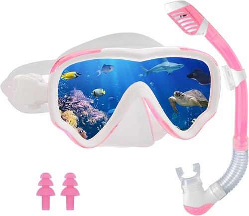 Niños Adultos Máscara Facial de Snorkel y Tubo Natación Buceo Set Completo Antiniebla Buceo Gopro - Imagen 18 de 22