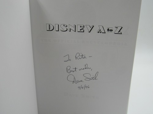 Disney A to Z The Official Disney Encyclopedia by Dave Smith - SIGNED Edition - Picture 2 of 7