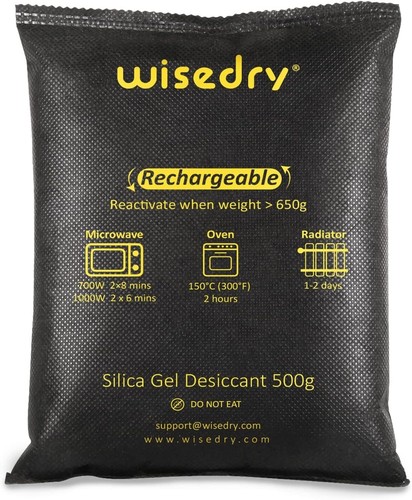 Large 2.2 lbs Silica Gel Car Dehumidifiers - 500g Rechargeable & Portable Bags - Picture 3 of 9