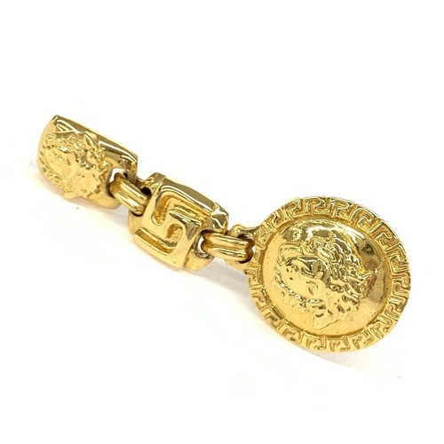 Pendientes VERSACE GIANNI VERSACE ORO AUTÉNTICO MEDUSA Medalla Columpio Moneda De Colección ken GP - Imagen 9 de 18