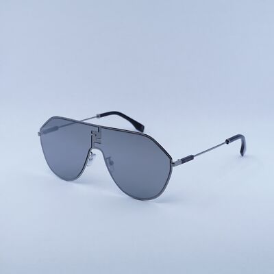 Fendi Men Sunglasses Ruthenium Smoke Mirror Round FE40080U  display picture 2