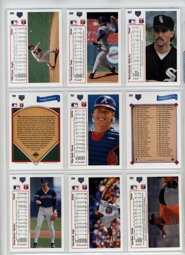 Baseball Upper Deck 1991 Cards Choose Upick from list (509-800) - Picture 324 of 506