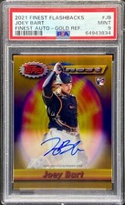 2021 Topps Finest Flashbacks Joey Bart Gold Refractor Auto RC SP 03/15 #JB PSA 9