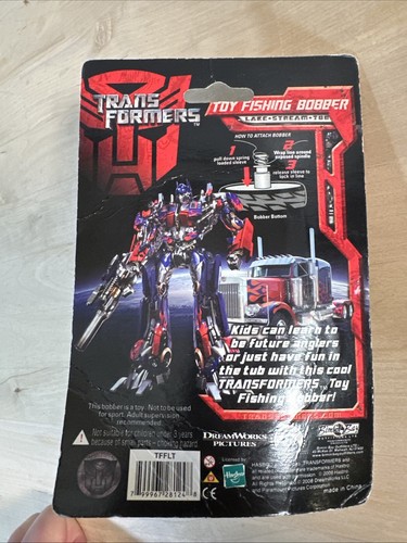 Optimus Prime Toy Fishing Bobber Transformers Lake Stream Tub Fun Blue Red NIP - Picture 2 of 6